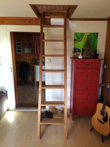The ladder to our bedroom and office has now become an important part of my home exercise routine!