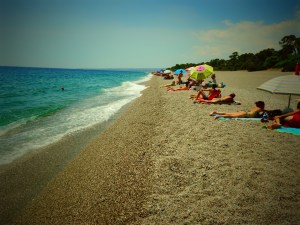 Spent our first full day under an umbrella at the beach